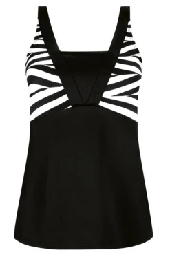 Amoena Prothesen-Tankini-Oberteil Faro -Dessous Geschäft Amoena Tankini Top Faro 71623 schwarz weiss 03 1280x1280